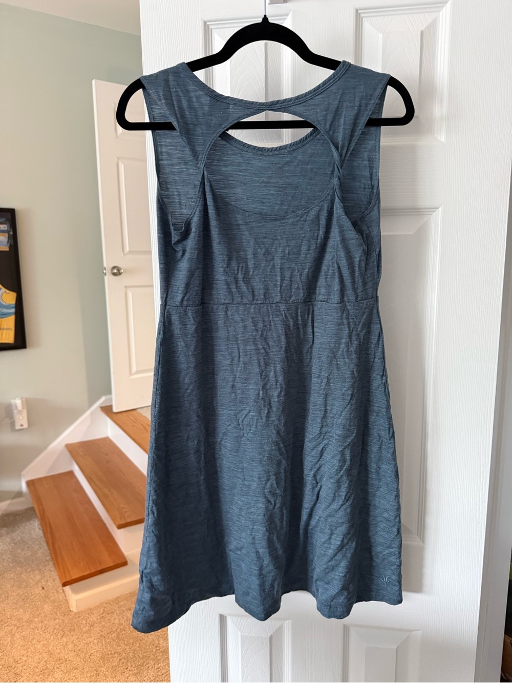 ibex Slate Blue Sleeveless A-Line Mini Dress - Picture 3 of 5